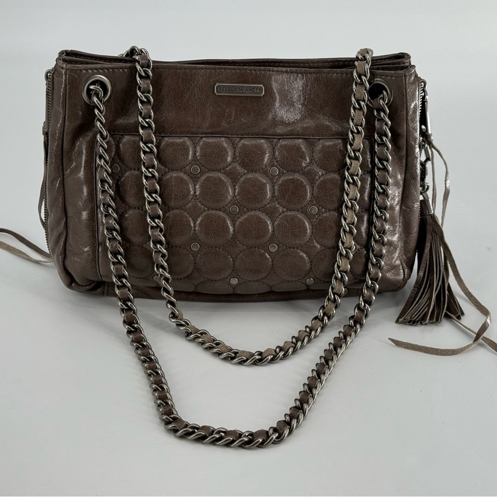 Rebecca Minkoff Taupe Quilted‎ Leather Swing Bag